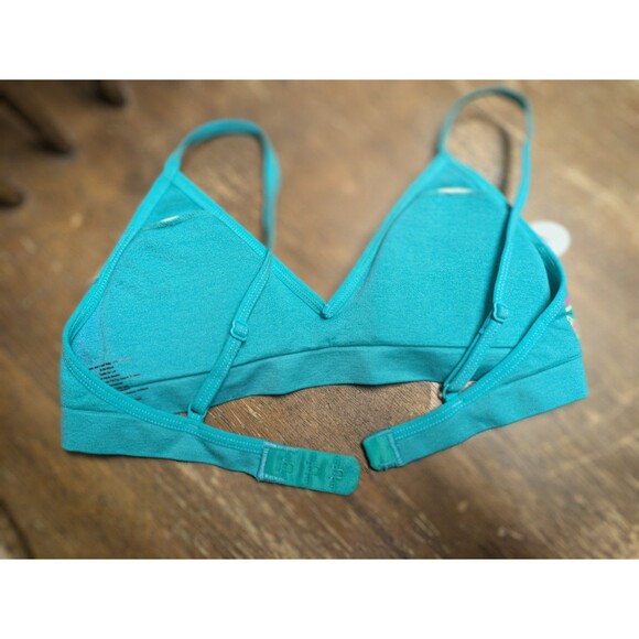 Maidenform Girl Seam Free Padded Training Bra Girls Large Teal Tribal #J4218 nwt - Picture 2 of 4